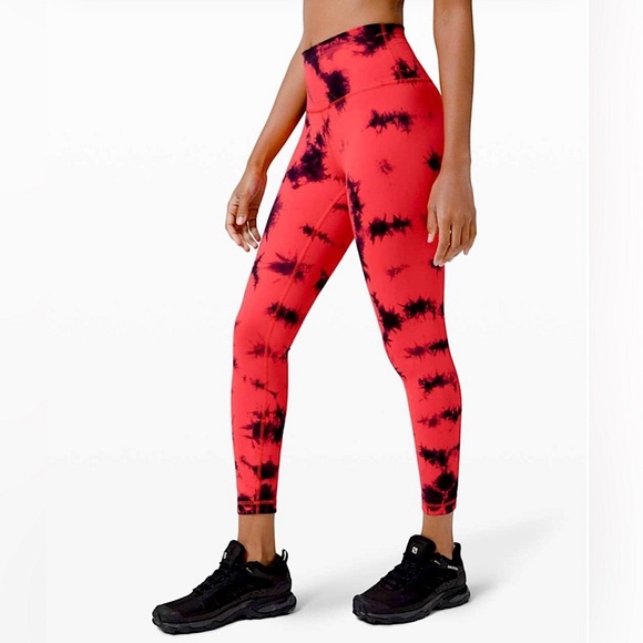 Lululemon Wunder Train High-Rise Tight 25" Tie Dye Carnation - Picture 4 of 8